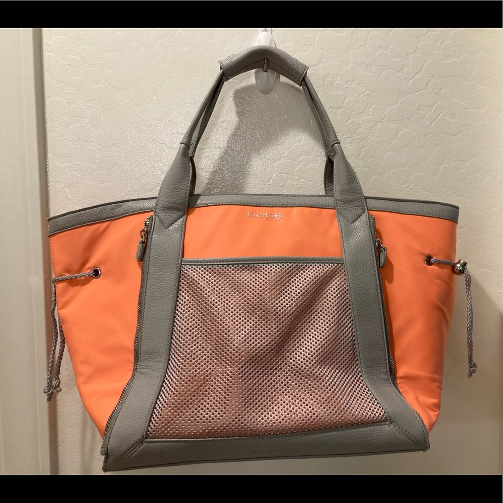 Orange and Gray Beach/gym tote